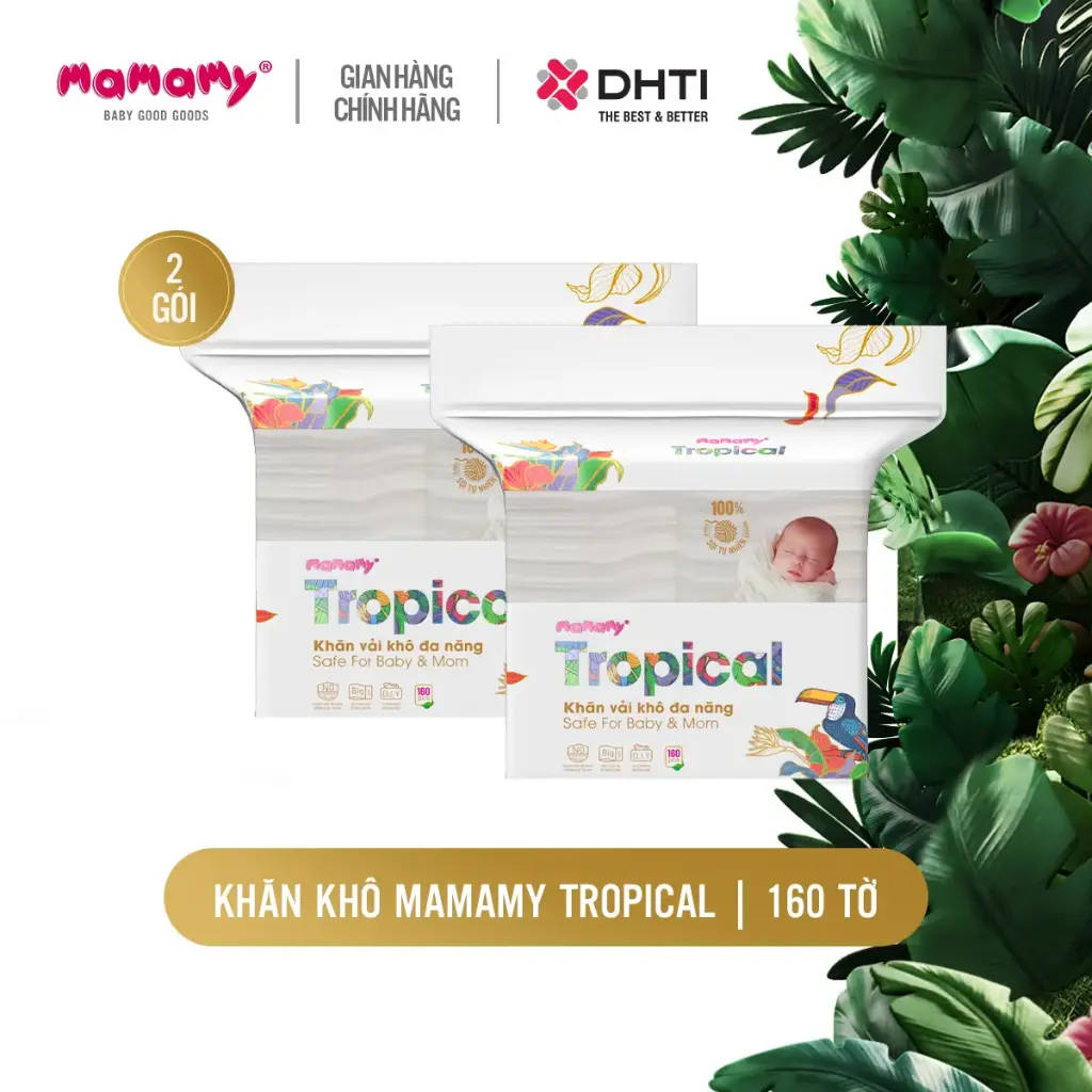 Combo 2 túi KK Mamamy Tropical 160 tờ