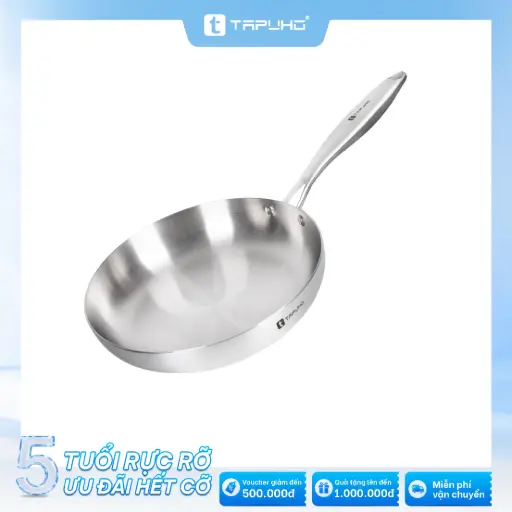 [TP8789] Chảo inox cao cấp 3 lớp liền khối TAPUHO TP8789